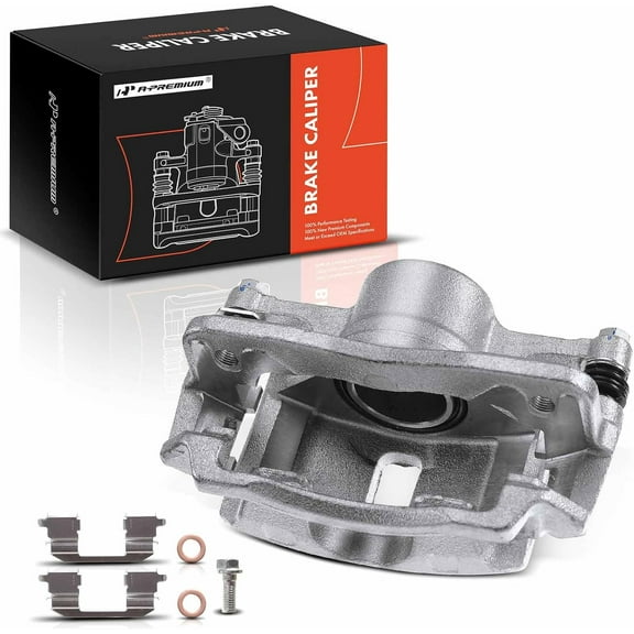 A-Premium Disc Brake Caliper Assembly with Bracket Compatible with Select Acura and Honda Models - Civic 1996-2011, Insight 2010-2014, EL 1997-2000 - Front Side