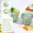thumbnail image 3 of Gogcaro 9 oz Clear Plastic Cups Green Plastic Disposable Cups for Cocktail 50 Pack Fancy Cocktail Cup for Party Stemless Wine Glasses for Mother's Day Party Wedding Graduation Birthday, 3 of 7