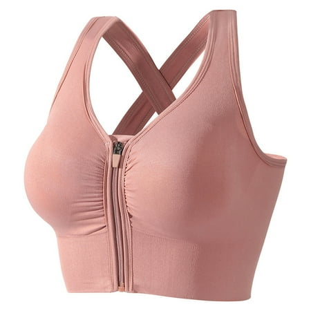 

Women s Bras Wirefree Push-Up Bralettes Solid Print Rose Gold Xxxl 1-Pack