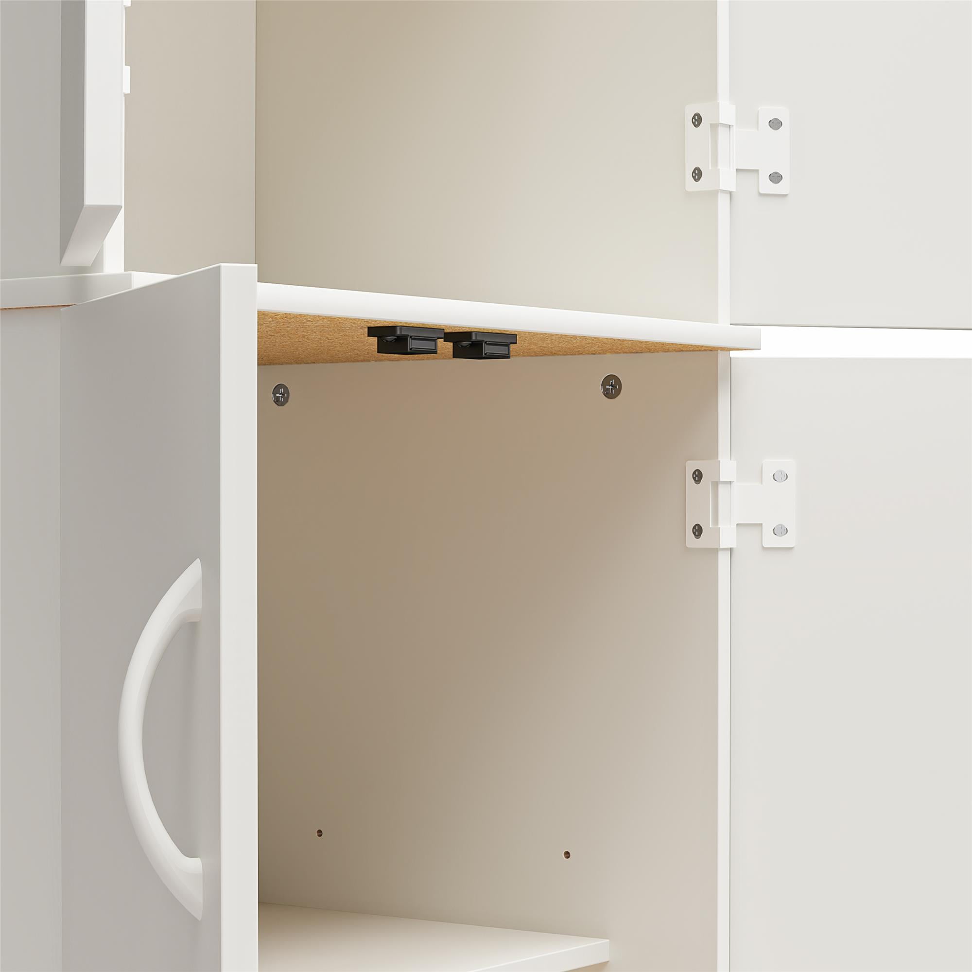Mainstays 72" 4-Door Cabinet, White