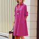 thumbnail image 2 of Vestido camisero largo con solapa y botones para mujer - Informal, color liso, primavera-verano, largo midi, 2 of 6