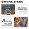 thumbnail image 3 of 10PCS Deck Anchor Pegs, Windproof Aluminium Alloy Fishbone Tent Stakes Spring Buckle, Portable Nail, 3 of 6