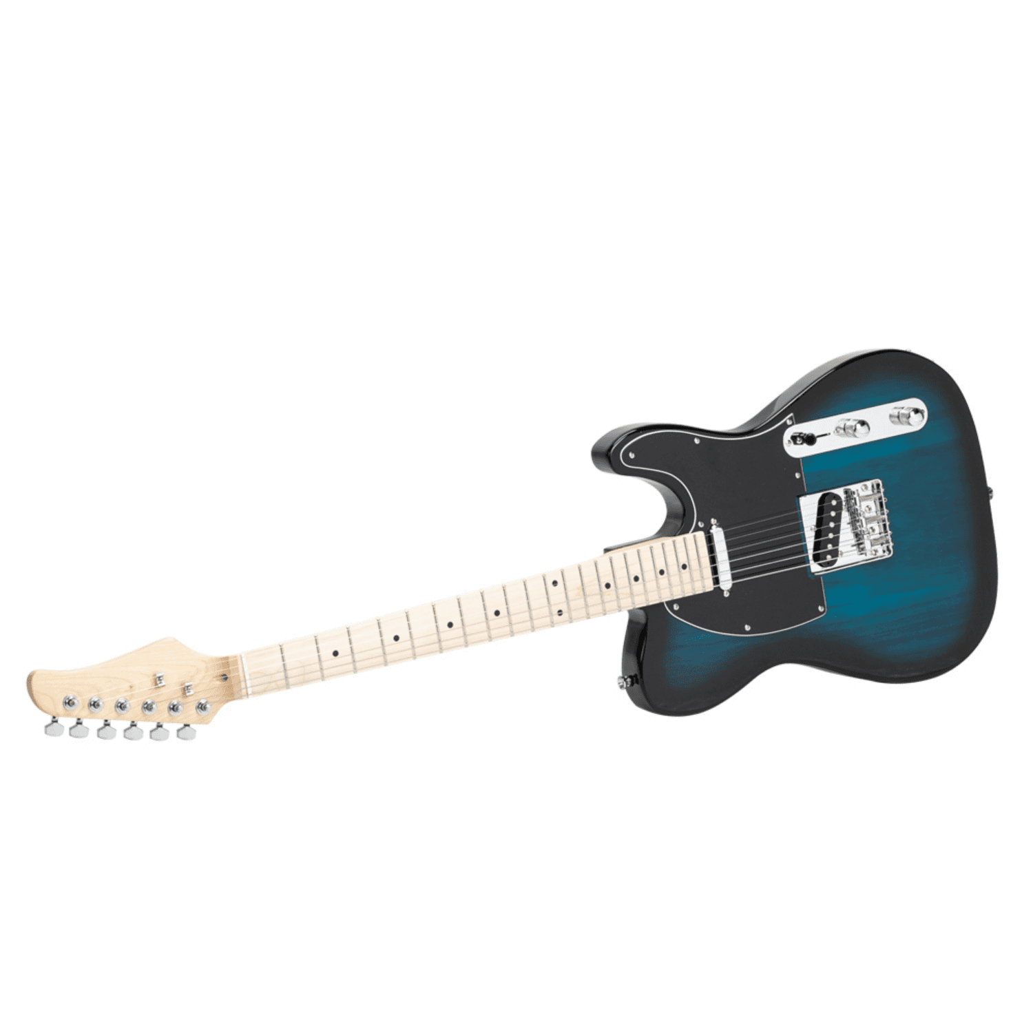 Hassch Beginner Electric Guitar with Bag, Electric Guitar with Strap, Plectrum, Spanner Tool and Connecting Wire for Starter, Blue