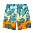 thumbnail image 3 of Zylanna Men's Board Shorts with Pockets, Drawstring Elastic Waist Swim Trunks Quick Dry Hawaiian Print Casual Summer Beach Shorts for Men Multicolor, 3 of 4