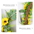 thumbnail image 5 of VINOIC Sunflower Wreath 16 Inch Yellow Artificial Flower Front Door Hanging Decor for Farmhouse Wall Window Decor, 5 of 8