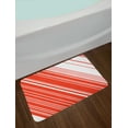 thumbnail image 2 of Candy Cane Bath Mat, Diagonal Barcode Patterned Lines on White Background Abstract Geometric Design, Plush Bathroom Decor Mat with Non Slip Backing, 29.5" X 17.5", Red White, by Ambesonne, 2 of 2