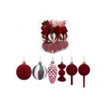 thumbnail image 2 of Eolstice Flocked Christmas Ball Ornaments Set, 30 Pieces Multiple Styles, Christmas Tree Decoration for Home Party, Holiday Xmas Tree Decor Ornament, 2 of 9