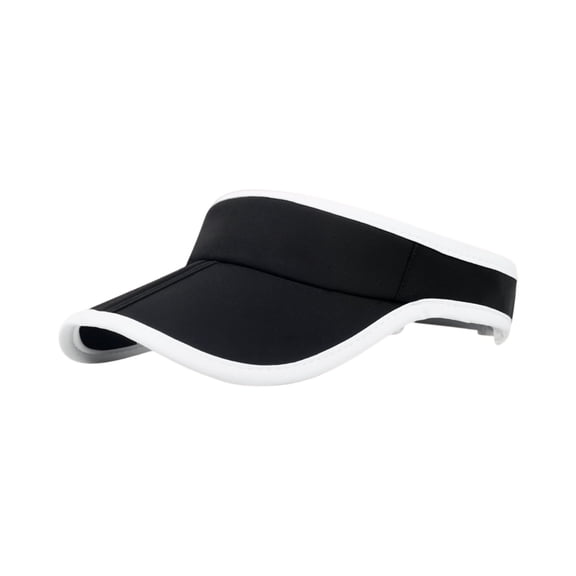 Fabrcox Unisex Sports Sun Visor Hats Adjustable Empty Top Baseball Cap Spring Summer Outdoor Sports Hat for Women Men Black 21.26-23.62"