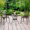 thumbnail image 3 of Set de 2 sillas de comedor de metal Costway negro, 3 of 8