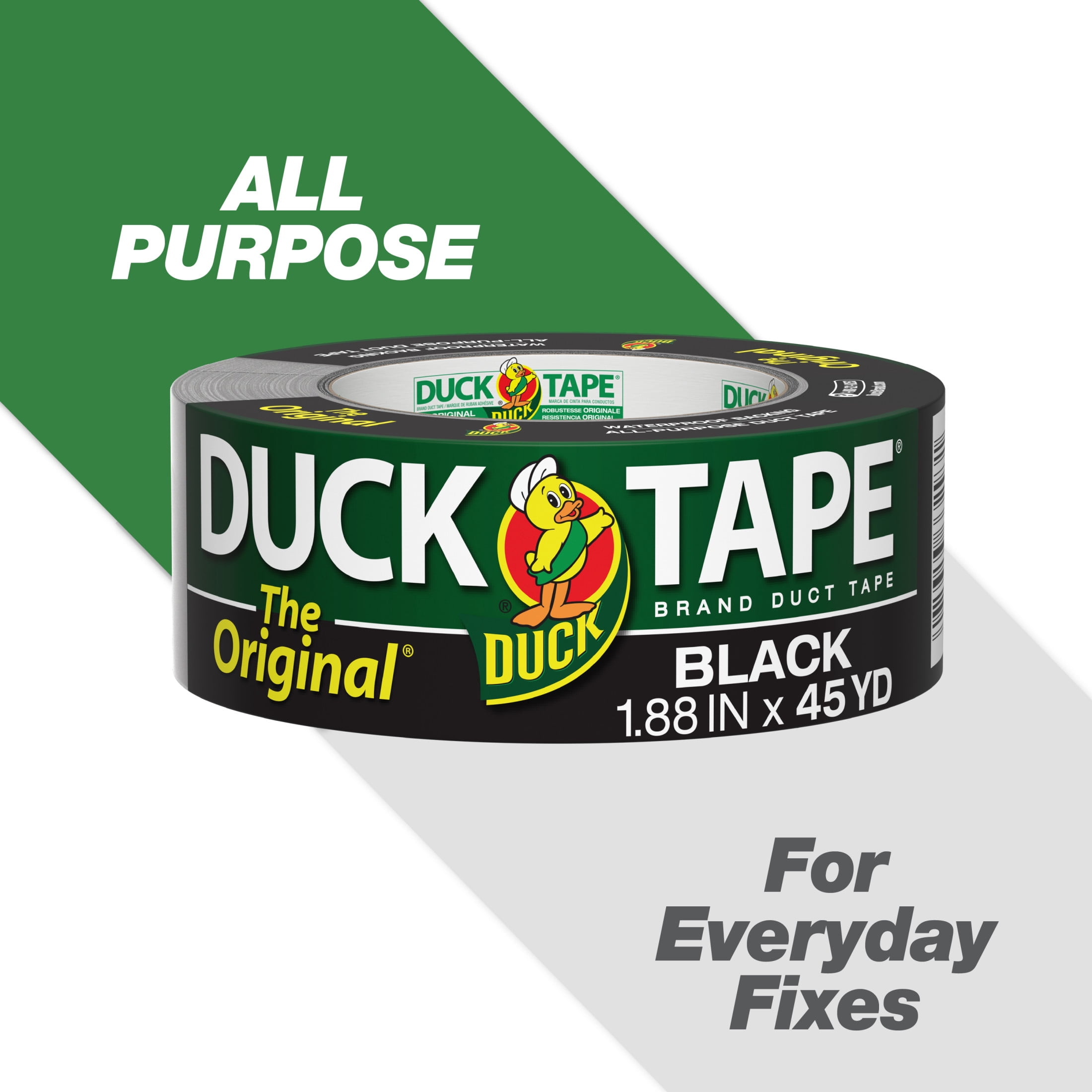(8 pack) The Original Duck Tape Brand Duct Tape, 1.88 in. x 45 yd., Black
