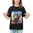 thumbnail image 2 of HANMUN Boys and Girls Tough Fashionable One Side Hot T-Shirts and Short Sleeves, Size XS-XL Made in USA, 2 of 4