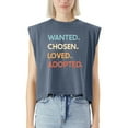 thumbnail image 2 of EcoLoom Adoption Day Announcet Wanted Chosen Loved Adopted Cap Sleeve Muscle Crop Shirt Women Sleeveless Baby Tee, 2 of 5