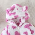 thumbnail image 7 of MeetoTime Baby Clothes Hooded Plush Jumpsuits Heart Printed Zipper Fall Winter Warm Newborn Infant Rompers Crawling Clothes, 7 of 7