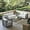 Gray White, variant on Modway Aura 6 Piece Outdoor Patio Wicker Rattan Set in Gray White