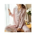 thumbnail image 4 of Nituyy Women Silk Satin Pajama Set Button Sleepwear Homewear Nightwear, 4 of 4