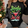 thumbnail image 1 of Chandail à Capuchon Jingle Juice pour Femmes, Décontracté, à Thème de Noël, Col Rond, Manches Longues, Chandail Molletonné, 1 of 4