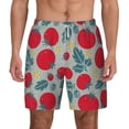 thumbnail image 2 of Picia Tomato pattern Mens Swim Trunks with Compression Liner Stretch Beach Shorts Quick Dry with Zipper Pockets No-Chafing Board Shorts-XX-Large, 2 of 9