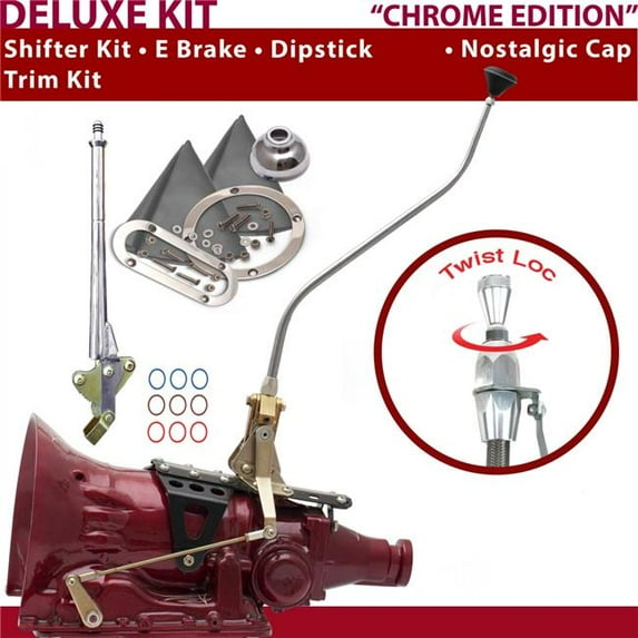 American Shifter TH200 Shifter Kit Chrome 23 in. Swan E Brake Trim Kit Dipstick for DEF93