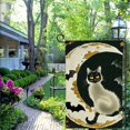 thumbnail image 4 of PHYHOO Halloween Black Cat Garden Flag Double Sided Outside, Rustic Farmhouse Holiday Yard Outdoor Decorative Flag White, 4 of 6