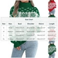 thumbnail image 4 of Odbmxy Long Sleeve Womens Christmas Tops Sweater Women Turtleneck Green Holiday Pullover Loose Sweaters, 4 of 9