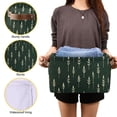 thumbnail image 3 of Yayeee Canvas Storage Basket with Handles for Shelves Fabric Bins Closet Organizer, Dark Green Plants, 3 of 8