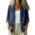 thumbnail image 3 of Luvrsol Womens Button Up Denim Shirts Long‑Sleeve Jean Blouse Casual Loose Top Coat Jacket S-2XL, 3 of 8