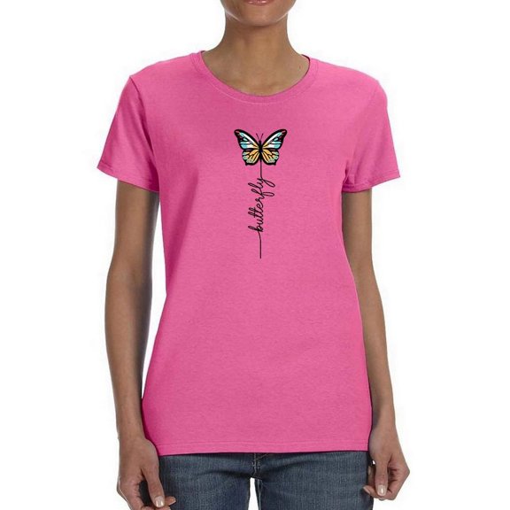 Butterfly Design T-Shirt Women -Image by Shutterstock, Female XX-Large