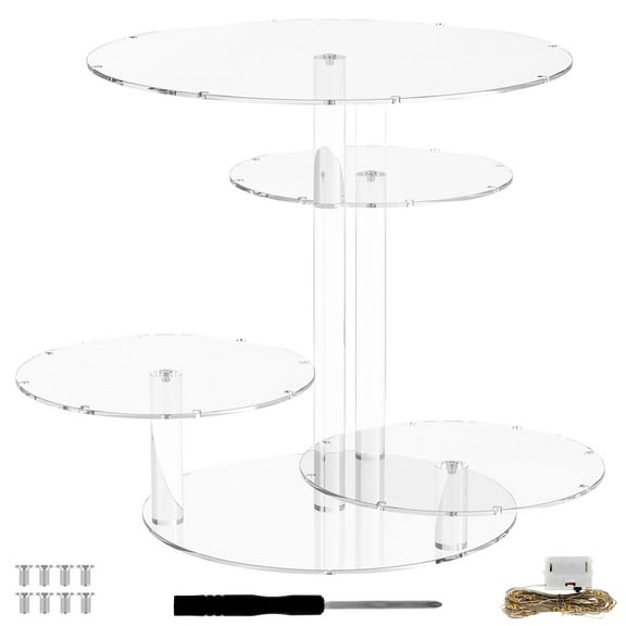4-Tiers Cake and Cupcake Stand Stable Desert Holder Solid Cupcake Tower Stand Large-Capacity Dessert Pastry Display Safe Versatile Cake Stand Holder for Weddings