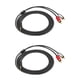 thumbnail image 1 of 2X Cable RCA 2RCA Una 3.5 Cable de Audio Jack de 3.5mm Cable Auxiliar Rca(2M), 1 of 5