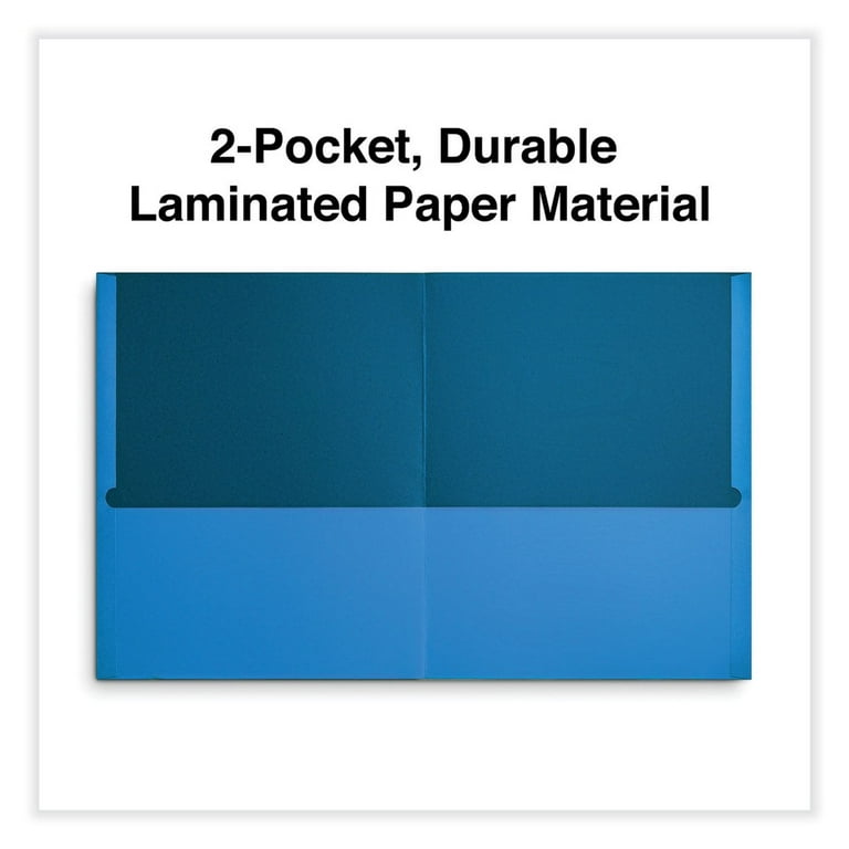 Two-Pocket Portfolio, Embossed Leather Grain Paper, 11 x 8.5, Light Blue, 25/Box Two-Pocket Portfolio, Embossed Leather Grain Paper, 11 x 8.5, Light Blue, 25/Box