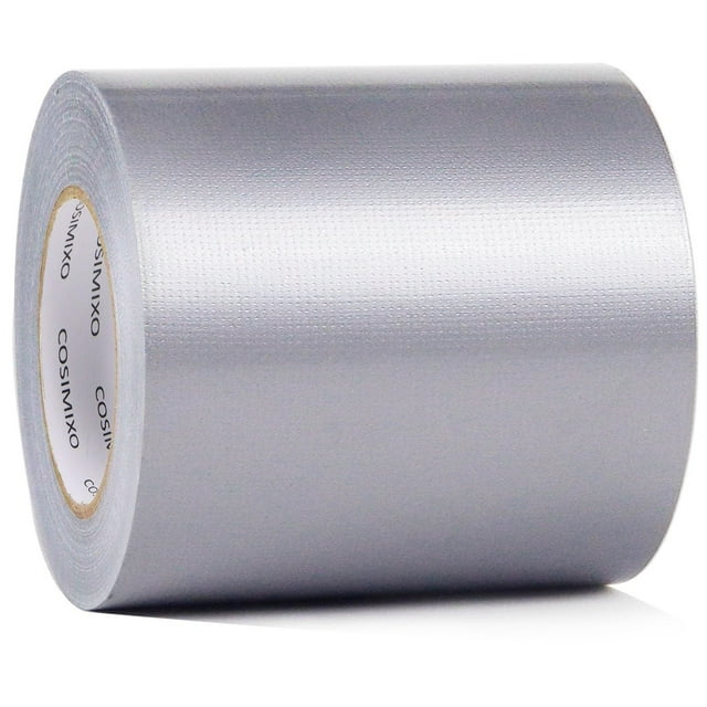 Cinta adhesiva COSIMIXO plateada, resistente, 4 pulgadas x 55 yardas, paquete de 1