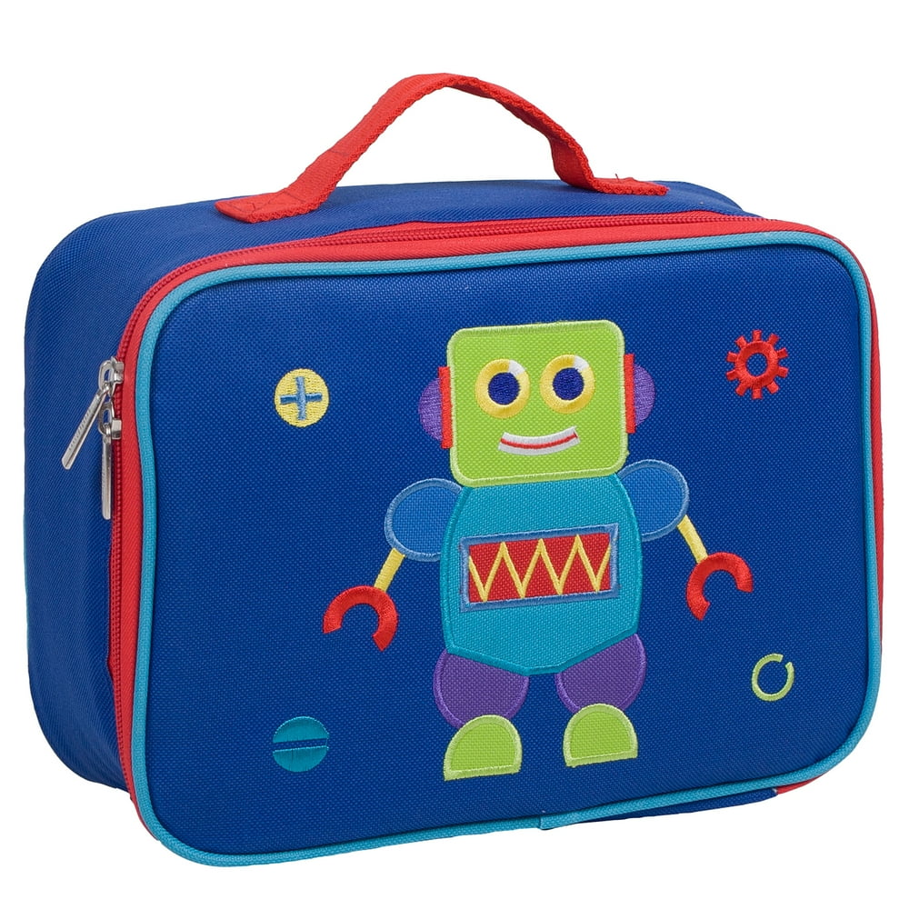 Olive Kids Robot Blue Embroidered Insulated Lunch Box for Boys and