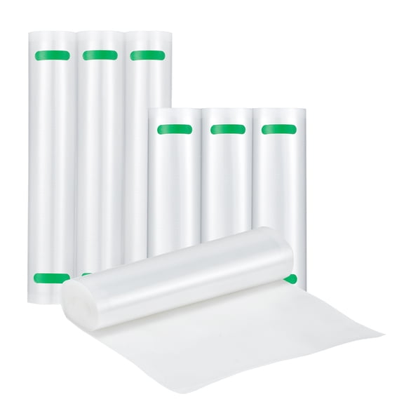VEVOR Vacuum Sealer Bags, 3 Rolls 11 In x 20 Ft & 3 Rolls 8 In x 20 Ft, Non-BPA Food Grade Seal A Meal Freezer Bag,Customizable Vac Sealing Food Saver Bags,Storage Vac Bag for Meal Prep or Sous Vide