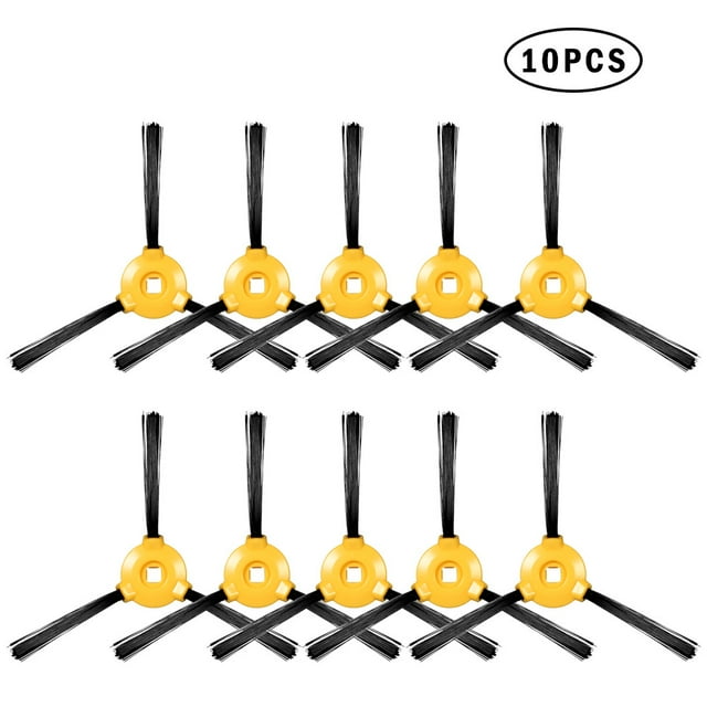 Replacement Triple-Arm Side Brush Attachments for Ecovacs Deebot N79 N79S Robot Vacuum Cleaners - 10 Pack