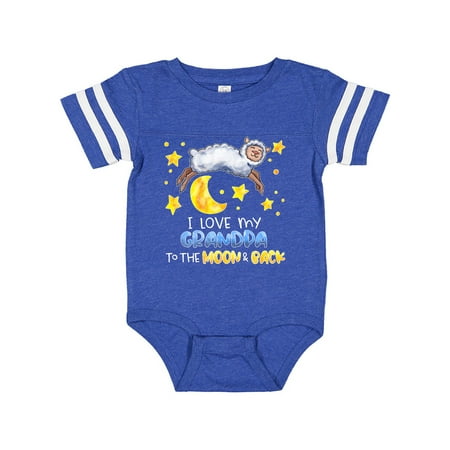 

Inktastic I Love my Grandpa to the Moon and Back Cute Sheep Gift Baby Boy or Baby Girl Bodysuit