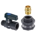thumbnail image 1 of Uxcell 1 Set Rain Barrel Faucet Kit, 3/4" GHT Rain Barrel Spigot with Brass Adapter, 1 of 5