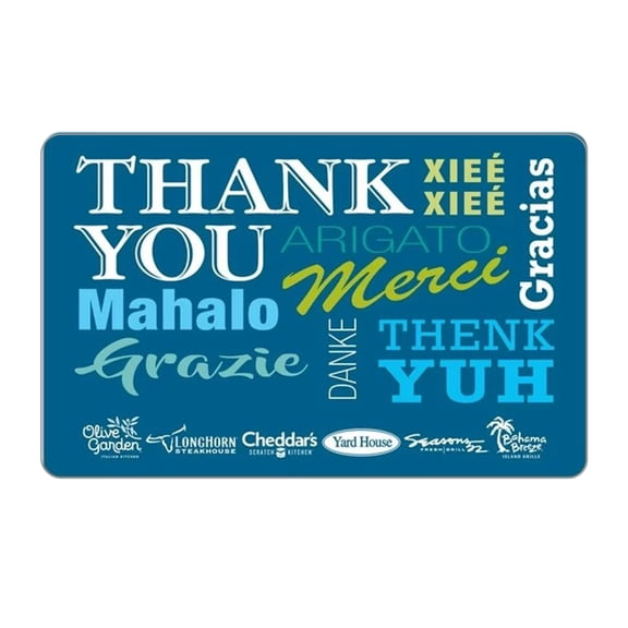 Darden® Restaurants Thank You Gift Card Blue (Email Delivery)