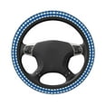 thumbnail image 3 of Easygdp Blue Gingham Elastic Steering Wheel Cover, Auto Accessories, Fit Suvs, Vans,Cars, Trucks -15 inch, 3 of 8
