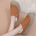 thumbnail image 5 of Suede Short Snow Boots for Women Low Top Loafers Casual Slip on Round Toe Winter Walking Shoes, 5 of 9