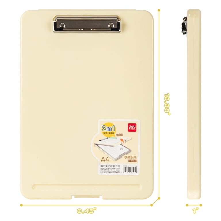 Deli Storage Clipboard with Pen Holder, Yellow photo 7