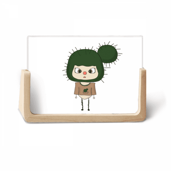 Cactus Green Sand Water Dangerous UU Photo Wooden Photo Frame Tabletop Display