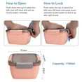 thumbnail image 4 of Salad Lunch Container To Go, 1 Salad Bowls, Salad Dressings Container for Salad Toppings, Snacks, Men, Women - pink, 4 of 6