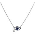 thumbnail image 2 of Western Fashion RSN2307-N Evil Eyes Necklace, Rhodium, 2 of 2