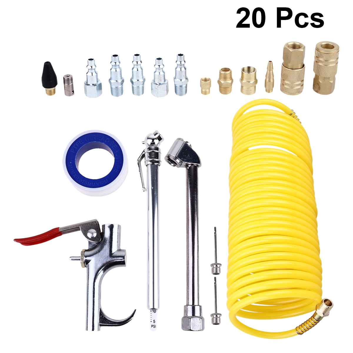 24 Piece Air Tool Compressor Blow Gun Chuck Pneumatic Accessories Kit 