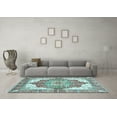 thumbnail image 3 of Ahgly Company Indoor Square Persian Light Blue Traditional Area Rugs, 6' Square, 3 of 4