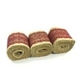 thumbnail image 2 of Wrapables® Hessian Burlap with Lace Ribbon 2.5 Inch Width x 2 Yards Length (Set of 3), Burgundy, 2 of 4