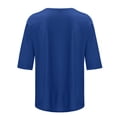 thumbnail image 4 of Womens 2026 Half Sleeve Tops Solid Color Summer Spring Tees Fashion Crewneck Blouse Loose Soft Trendy Clothing Dressy Lightweight Comfy Outfits Going Out Tops Ladies Fashion Trendy, 4 of 5