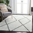 thumbnail image 2 of SAFAVIEH August Delroy Diamond Shag Area Rug, Ivory/Grey, 5'5" x 7'7", 2 of 8