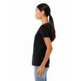 thumbnail image 3 of Bella & Canvas B83006513 Women Relaxed Heather CVC V-Neck T-Shirt, Solid Black Blend - Small, 3 of 3