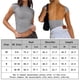 thumbnail image 2 of Camiseta Sin Mangas Básica Camiseta sin mangas básica para mujer, ropa diaria expuesta al ombligo sin espalda para mujer (gris L) Ygjytge para Mujer Gris T M, 2 of 9